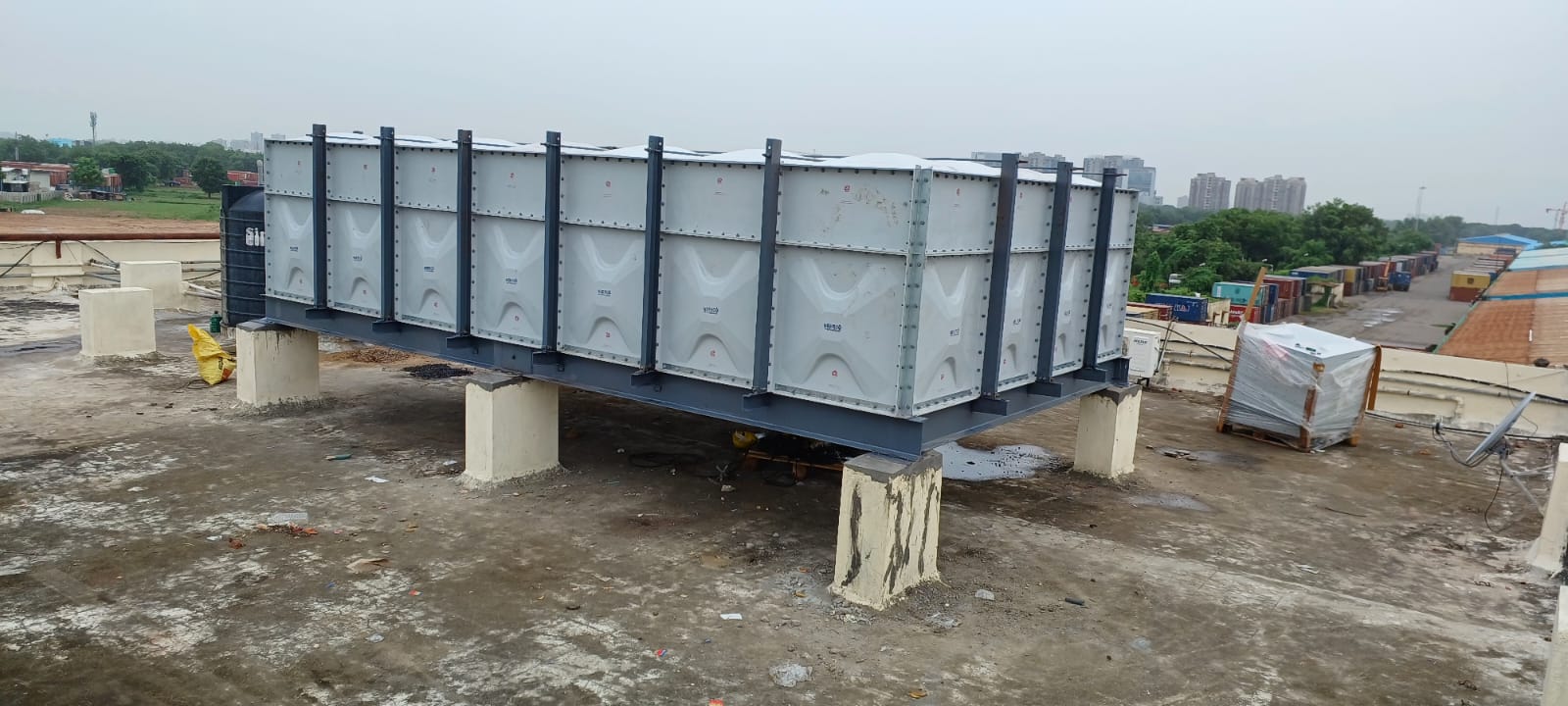 GRP Panel Water Tank installed at terrace level